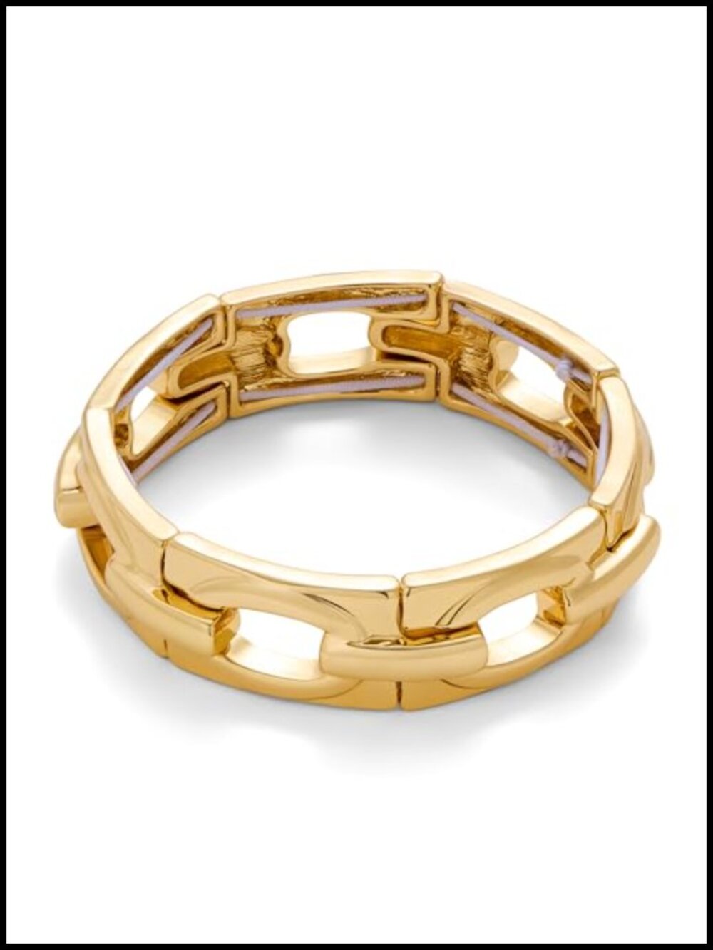 Chunky Gold Stretch Bracelet Women Adjustable Elastic Chain Statement Jewelry